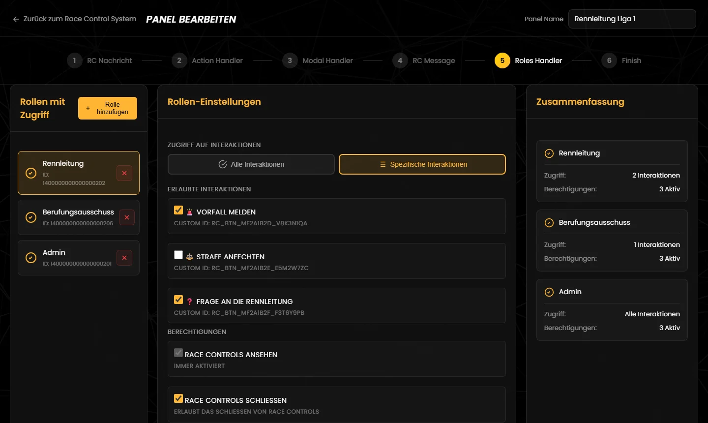 Schritt 5: Roles Handler