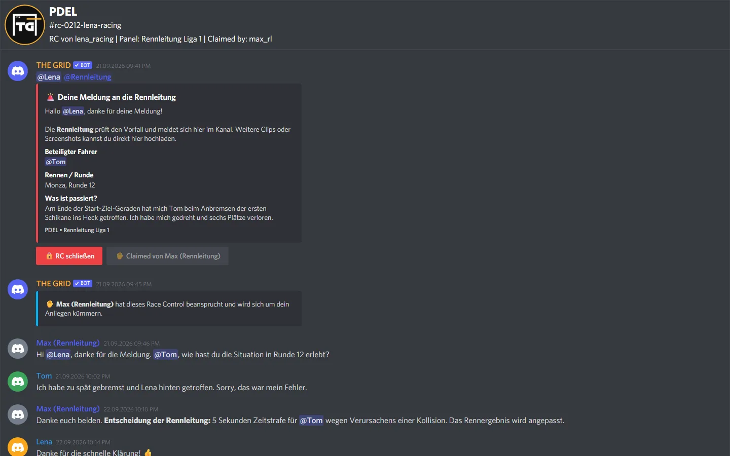 Ein geöffnetes Transcript