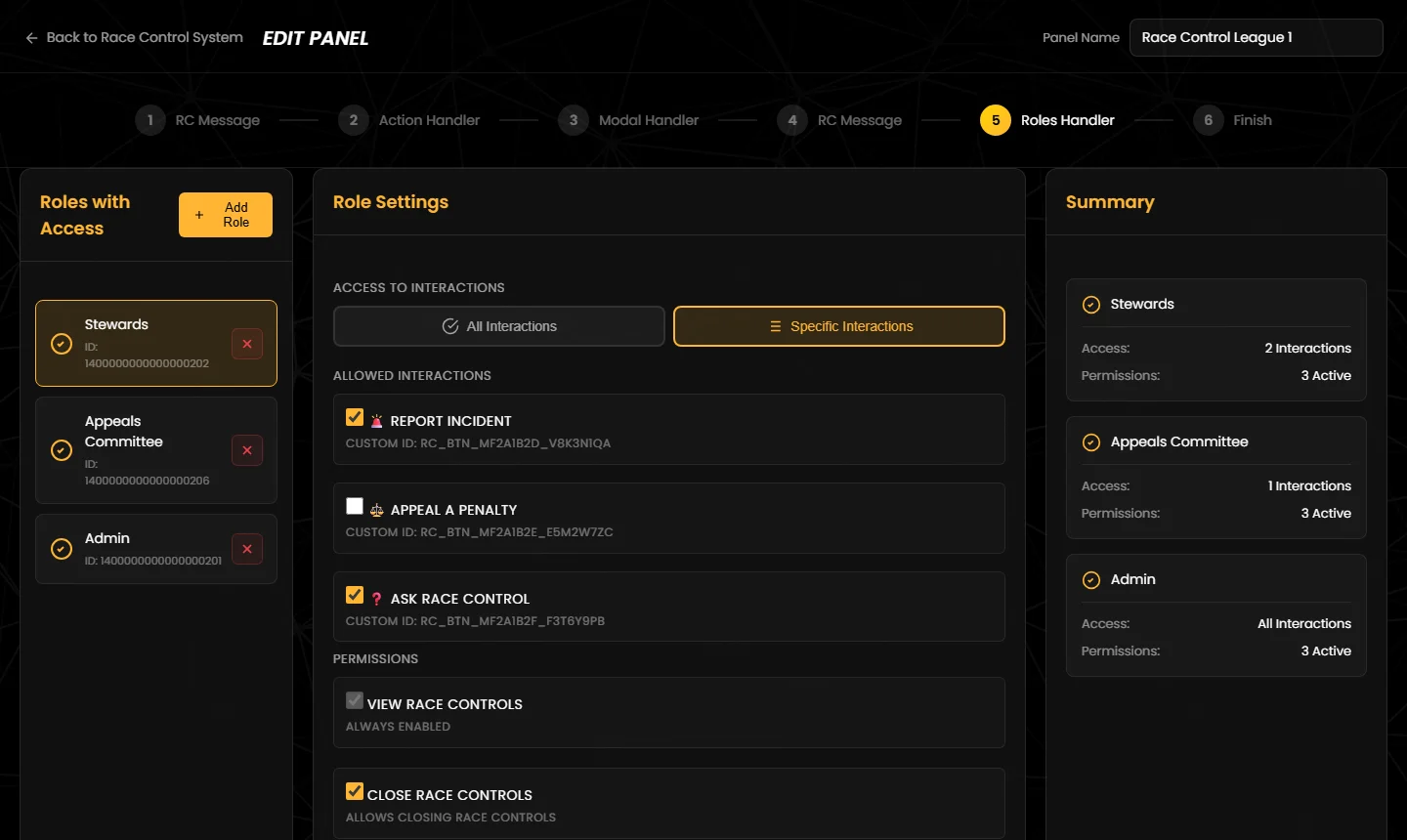 Step 5: Roles Handler