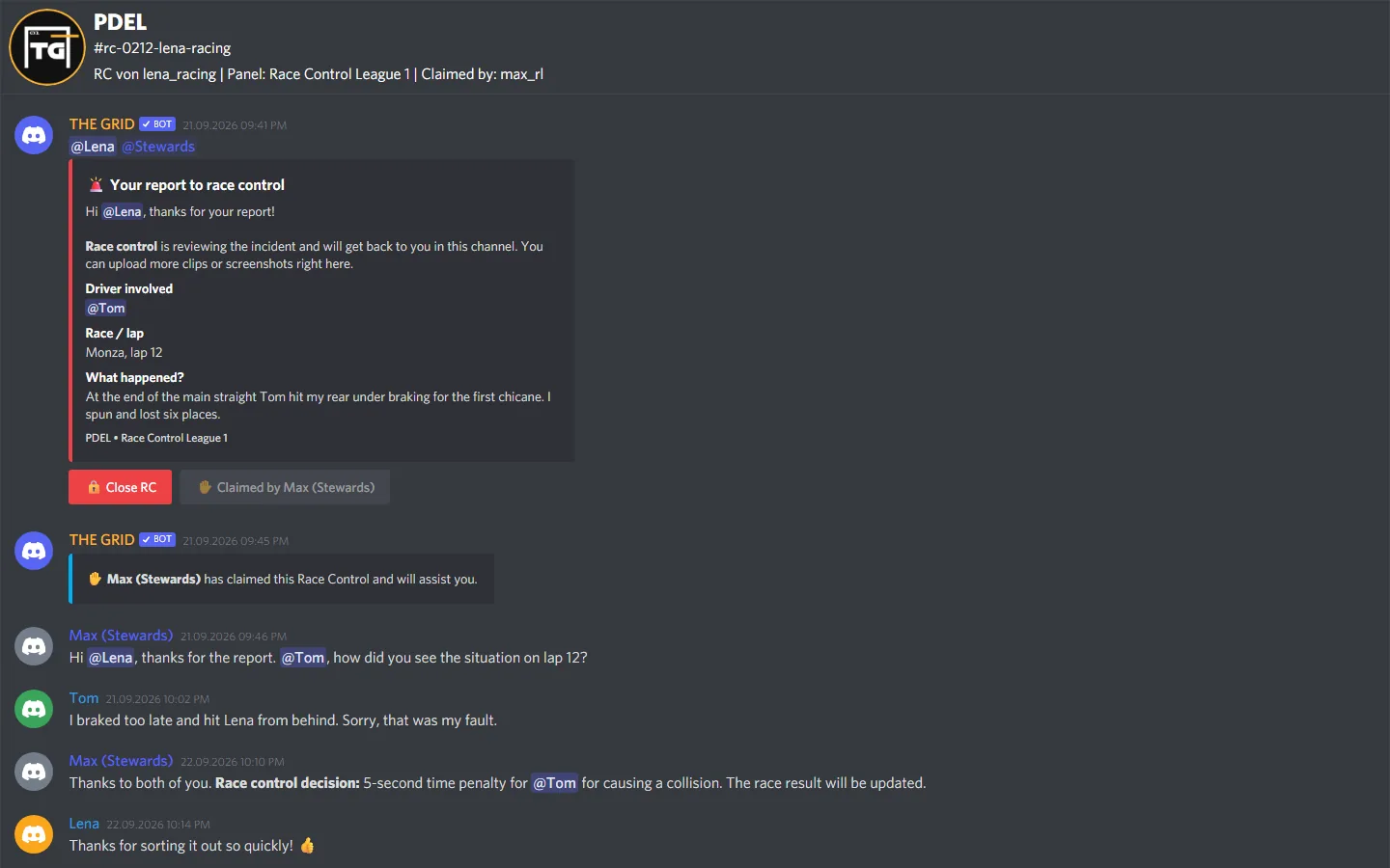 An opened transcript
